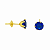 Brinco em Ouro 18K Com Zirconia Redonda Azul Escuro - Imagem 4