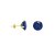 Brinco em Ouro 18K Com Zirconia Redonda Azul Escuro - Imagem 6