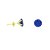 Brinco em Ouro 18K Com Zirconia Redonda Azul Escuro - Imagem 4