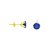 Brinco em Ouro 18K Com Zirconia Redonda Azul Escuro - Imagem 3
