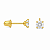Brinco em Ouro 18K Com Zirconia Redonda Branco - Imagem 3