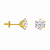 Brinco em Ouro 18K Com Zirconia Redonda Branco - Imagem 5