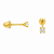 Brinco em Ouro 18K Com Zirconia Redonda Branco - Imagem 1