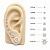 Brinco em Ouro 18K Com Zirconia Redonda Branco - Imagem 8