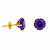 Brinco em Ouro 18K Com Zirconia Redonda Lilas - Imagem 5