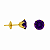 Brinco em Ouro 18K Com Zirconia Redonda Lilas - Imagem 3