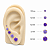 Brinco em Ouro 18K Com Zirconia Redonda Lilas - Imagem 6
