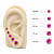 Brinco em Ouro 18K Com Zirconia Redonda Rosa - Imagem 6