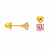 Brinco em Ouro 18K Com Zirconia Redonda Rosa Claro - Imagem 4