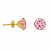 Brinco em Ouro 18K Com Zirconia Redonda Rosa Claro - Imagem 7