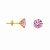 Brinco em Ouro 18K Com Zirconia Redonda Rosa Claro - Imagem 6