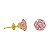 Brinco em Ouro 18K Com Zirconia Redonda Rosa Claro - Imagem 1