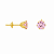Brinco em Ouro 18K Com Zirconia Redonda Rosa Claro - Imagem 5