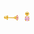 Brinco em Ouro 18K Com Zirconia Redonda Rosa Claro - Imagem 3