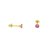 Brinco em Ouro 18K Com Zirconia Redonda Rosa Claro - Imagem 3