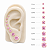 Brinco em Ouro 18K Com Zirconia Redonda Rosa Claro - Imagem 8