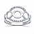 Anel em Ouro Branco 18K Circulos Vazados com Diamantes - Imagem 1