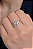 Anel em Ouro Branco 18K Circulos Vazados com Diamantes - Imagem 3