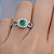 Anel em Ouro Branco 18K com Esmeralda e Diamantes - Imagem 5