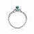 Anel em Ouro Branco 18K com Esmeralda e Diamantes - Imagem 4
