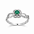 Anel em Ouro Branco 18K com Esmeralda e Diamantes - Imagem 1