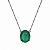 Gargantilha em Ouro 18K Rodio Negro Com Esmeralda Oval - Imagem 1