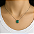 Gargantilha em Ouro 18K Rodio Negro Com Esmeralda Oval - Imagem 3