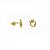 Brinco em ouro 18K Coração Vazado com Zirconia - Imagem 1