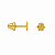 Brinco em Ouro 18K Flor Diamantada - Imagem 1