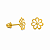 Brinco em Ouro 18K Flor Vazada - Imagem 1