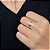Anel em Ouro Branco 18K com Zirconia - Imagem 2
