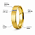Aliança em Ouro 18K 5,00 mm Com 3 Diamantes 0,06 Cts - Imagem 3