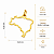 Pingente em Ouro 18k Mapa do Brasil Vazado - Imagem 2