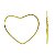 Brinco de Argola Coração em Ouro 18K - Imagem 1