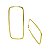 Brinco de Argola Retangular em Ouro 18K - Imagem 1