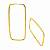 Argola em Ouro 18K Retangular - Imagem 1