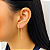 Argola em Ouro 18K Oval Alongada - Imagem 2