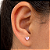 Brinco em Ouro 18K com Zirconia Coração Rosa - Imagem 2