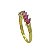 Anel em Ouro 18K Com 7 Zirconias Navetes - Imagem 2