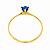 Anel em Ouro 18K Calice Azul Royal - Imagem 3