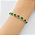 Pulseira em Prata 925 com Zirconias de Coração Verdes - Imagem 2