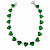 Pulseira em Prata 925 com Zirconias de Coração Verdes - Imagem 1