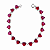 Pulseira em Prata 925 com Zirconias de Coração Vermelhas - Imagem 1