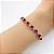 Pulseira em Prata 925 com Zirconias de Coração Vermelhas - Imagem 2