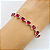 Pulseira em Prata 925 com Zirconias de Coraçãos Rosas - Imagem 2