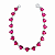 Pulseira em Prata 925 com Zirconias de Coraçãos Rosas - Imagem 1
