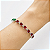 Pulseira em Prata 925 com Zirconias de Coraçãos Verde Vermelha e Azul - Imagem 2