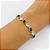 Pulseira em Prata 925 com Zirconias de Coraçãos Verde e Branca - Imagem 2