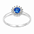 Anel em Prata 925 com Zircônia Azul - Imagem 3