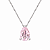 Gargantilha em Prata 925 Ponto de Luz Gota Rosa - Imagem 1